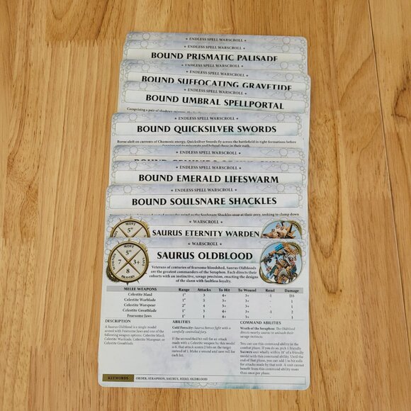 Warhammer: Age of Sigmar Warscroll Cards Seraphon - Picture 4 of 7